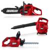 Arrowbash 3 Pcs Toy Gardening Tool Set for Kids Toy Leaf Blower Hedge Trimmer Chainsaw Pretend Set with Lights and Sounds Christmas Birthday Gifts for Boys Girls view 1