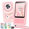 Kids Phone, Dinosaur Kids Smart Phone Toys for 3, 4, 5, 6, 7, 8 +Year Old Girls Gifts, 2.8 Touchscreen Child Learning Play Cell Phone with Dual Camera, Games & Music, Christmas Birthday Gifts (Pink) view 1