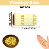 100PCS Miniature Fake Gold Bars, Mini Gold Bars for DIY Crafts, Creative Micro Figurine for Micro Landscape Home Dollhouse Fairy Garden Phone Case Decoration view 2