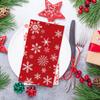 100 Pcs Christmas Guest Napkins Snowflakes Disposable Paper Napkins Winter Christmas Cocktail Guest Hand Towel for Party Table Dinner Kitchen Bathroom view 3