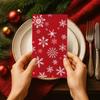 100 Pcs Christmas Guest Napkins Snowflakes Disposable Paper Napkins Winter Christmas Cocktail Guest Hand Towel for Party Table Dinner Kitchen Bathroom view 4