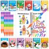 BenLouis 24 Winter Mini Activity Books with 24 Crayons for Kids ages 4-8-16 Holidays Party Favors Bulk Different Brain Game for Classroom Travel Craft Activities Penguins Goodie Bag Gift Stuffer view 1