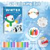BenLouis 24 Winter Mini Activity Books with 24 Crayons for Kids ages 4-8-16 Holidays Party Favors Bulk Different Brain Game for Classroom Travel Craft Activities Penguins Goodie Bag Gift Stuffer view 2