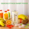 Afarnook Squeeze Station Baby Food Maker Refillable Baby Food Pouches 50 Pcs Squeezed Pouches Filler Snacks Puree Storage Homemade Prep Essential for Infant and Toddlers view 2