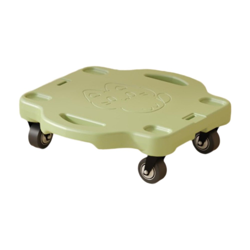 CAQYPVH Scooters with Handlebars, Floor Boards for Kids, Sensory Toys, Sit-up Boards, for Gym, Playground, and Home, Green, M