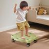 CAQYPVH Scooters with Handlebars, Floor Boards for Kids, Sensory Toys, Sit-up Boards, for Gym, Playground, and Home, Green, M view 3