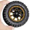 1.9-inch RC Crawler Tires Set Compatible with 1/12 Climbing Cars, 12mm Hex for FMS FCX12 CR12 ECX Barrage Redcat GEN7 S10 MJX XiH12Y MN128 MN82 OD:90mm (R345 Gold) view 3