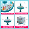 Beeqoo Humming Top Tin Spinning Top for Baby 18 Months and up, Classic Retro Toys for Toddler, Pump Spinner with Base, Parade Fun 7.9 Large Size view 4
