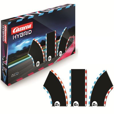 Carrera Hybrid Track Pack 1 - Expansion Set Includes Additional Straight and Curve Racetrack Sections for Racetrack Extension and Customization