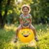 Emoticon Hopper Ball - 18" (1 Pc.) - Thick Vinyl Jumping Ball with Handle - Perfect for Indoor and Outdoor Active Play view 4