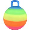 Bright Rainbow Hopper Ball - 18" (1 Pc.) - Thick Vinyl Jumping Ball with Handle - Perfect for Indoor and Outdoor Active Play view 1