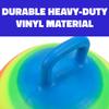 Bright Rainbow Hopper Ball - 18" (1 Pc.) - Thick Vinyl Jumping Ball with Handle - Perfect for Indoor and Outdoor Active Play view 2