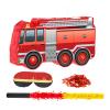 shamjina Fire Engine Pinata,Creative, Firetruck Birthday Party Supplies with Hanging Loop,Rod Blindfold and Confetti for Celebration view 1