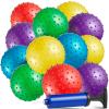 Bedwina Mini Knobby Balls - (Pack of 36) Bulk 5 Inch Sensory Balls and Spiky Massage Stress Balls with Pump, Fun Bouncy Ball Party Favors view 1