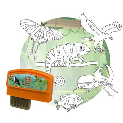 Flycatcher Smart Sketcher 2.0 Cartridge  Jungle Animals  50+ Step-by-Step Activities - Expansion Pack for Kids Ages 5+
