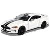 2018 Mustang Gt White with Black Stripes - Motormax 1/24-79352 WHBK view 1