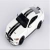 2018 Mustang Gt White with Black Stripes - Motormax 1/24-79352 WHBK view 2