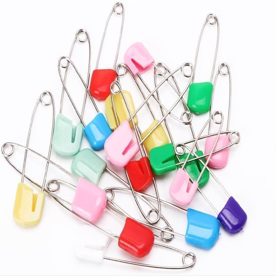 20 Pcs 2 Inch Baby Infant Child Cloth Nappy Diaper Pins Safety Locking Holder Colorful Safety Pins Heavy Duty, Diaper for Pins and Fasteners,Cloth Diapers and Accessories,Diaper Fasteners