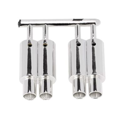 Compatible with Traxxas for Tamiya for HSP for HPI 1/10 RC Car Off Road for Buggy Parts Decoration Dual-Outlet Exhaust Pipe Tailpipe RC Car Accessories