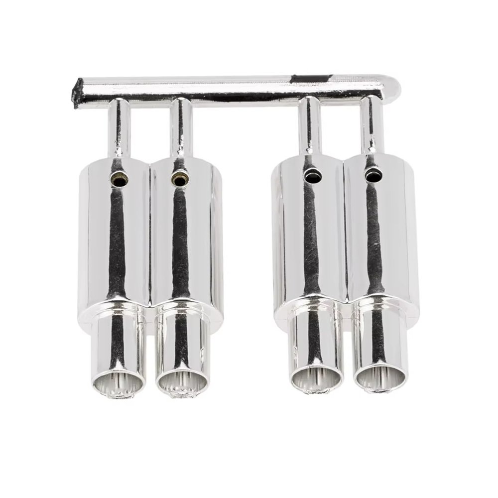 Compatible with Traxxas for Tamiya for HSP for HPI 1/10 RC Car Off Road for Buggy Parts Decoration Dual-Outlet Exhaust Pipe Tailpipe RC Car Accessories