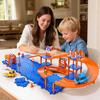Toddler Toys for 3 4 5 6 Year Old Boys Kids Girls, 59 Pcs Puzzle Track Car Set for Kids Boys Toddlers 3-5 4-6, 3-Tier Puzzle Race Tracks Car Toys Set, Race Track Birthday for Toddlers view 2
