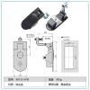 XK153 Without Key Sealed Lever Latch Swing Handle Cam Locking Industrial Cabinet Plane RV Door Lock Compression Lock 1Pcs(XK153-67B) view 2