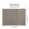100% Natural Jersey Cotton Toddler Pillowcases (13x18 Inches) - Set of 2 Ultra-Soft Breathable Pillow Cases with Envelope Closure for Nursery and Travel, Grey Floral view 3