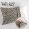 100% Natural Jersey Cotton Toddler Pillowcases (13x18 Inches) - Set of 2 Ultra-Soft Breathable Pillow Cases with Envelope Closure for Nursery and Travel, Grey Floral view 4