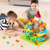 Motorized Marble Run Toys for Kids Ages 3-8, 102 PCS STEM Building Set with Automatic Elevator Lift & 10 Marbles, Transparent Track Educational Construction Toy Gifts for Boys Girls view 4