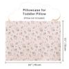 100% Natural Jersey Cotton Toddler Pillowcases (13x18 Inches) - Set of 2 Ultra-Soft Breathable Pillow Cases with Envelope Closure for Nursery and Travel, Pink Begonia view 3
