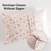 100% Natural Jersey Cotton Toddler Pillowcases (13x18 Inches) - Set of 2 Ultra-Soft Breathable Pillow Cases with Envelope Closure for Nursery and Travel, Pink Begonia view 4
