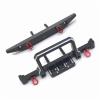 Compatible with MN MN999 MN222 for TRX4 for SCX10 90046 90047 1/10 Remote Control Car Accessories Metal Upgrade Front and Rear Bumpers Rc Car Bull Bars(Black) view 1
