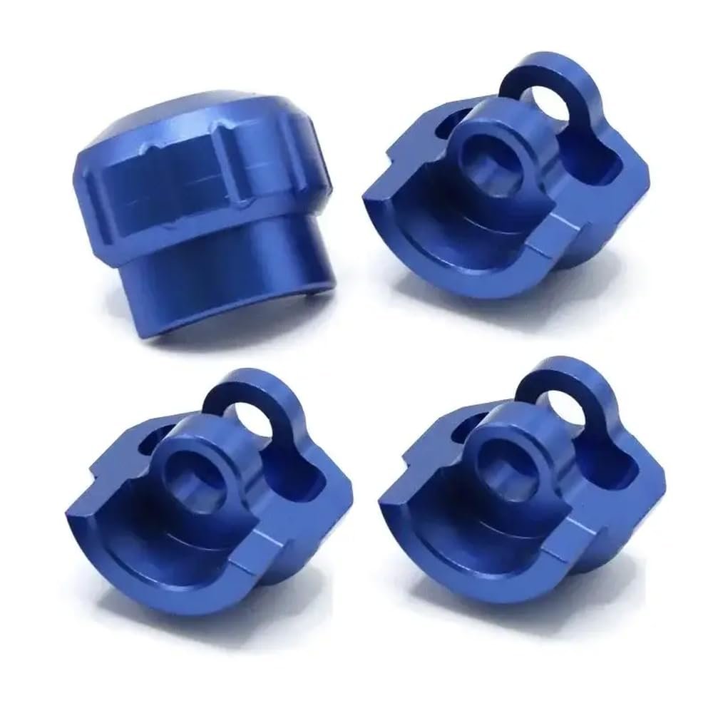 4PCS Aluminum Shock Cap Protector Compatible with 1 7 and 1 8 Scale RC Cars Upgrade Replacement Parts(Blue)