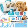 GDUNDUNL Toy Doctor Kit for Toddlers 3-5, Blue Pretend Play Boys Girls Toys with Electronic Interactive Dog, Stethoscope & Dress Up Costume, Educational Vet Role Playset Gift for Kids Ages 3 4 5 view 1