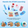 GDUNDUNL Toy Doctor Kit for Toddlers 3-5, Blue Pretend Play Boys Girls Toys with Electronic Interactive Dog, Stethoscope & Dress Up Costume, Educational Vet Role Playset Gift for Kids Ages 3 4 5 view 3