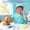GDUNDUNL Toy Doctor Kit for Toddlers 3-5, Blue Pretend Play Boys Girls Toys with Electronic Interactive Dog, Stethoscope & Dress Up Costume, Educational Vet Role Playset Gift for Kids Ages 3 4 5 view 4