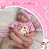 20 Inch Open Mouth Reborn Baby Dolls Silicone Full Body - Lifelike Sleeping Newborn Baby Doll Girl Anatomically Correct Toy view 4
