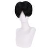 WAVELNM Natural Black Wigs for Mens Straight Black Wig Cosplay Wig Daily Halloween Costume Synthetic Wigs(Small Head) view 1