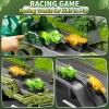 DULONIME 10 in 1 Dinosaur Truck Toys for Kids Aged 3-5 4-8 with Foldable Race Track, Carrier Truck with 9 Dinosaur Toy Cars for Boys, Spraying, Light and Sound, Birthday Gifts for Girls Toddlers 5-7 view 4