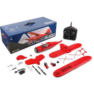 A300 Beech D17S RC Airplane, 3D/6G 2.4G 4CH Brushless Remote Control Airplane, 550mm Wingspan EPP Fixed Wing Aircraft with LED Light, Ready to Fly, Aircraft for Experienced (RTF Version)
