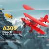 A300 Beech D17S RC Airplane, 3D/6G 2.4G 4CH Brushless Remote Control Airplane, 550mm Wingspan EPP Fixed Wing Aircraft with LED Light, Ready to Fly, Aircraft for Experienced (RTF Version) view 2