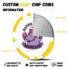 12 Grams Personalized Poker Chips|25-500PCS Custom Clay Poke Chips with Logo, Text|Double-Sided Full-Color Printing|Goods for Bar Drink Tokens,Golf Ball Markers,Poker Games,Casino Nights (E,Yellow) view 3