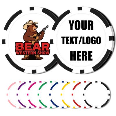12 Grams Personalized Poker Chips|25-500PCS Custom Clay Poke Chips with Logo, Text|Double-Sided Full-Color Printing|Goods for Bar Drink Tokens,Golf Ball Markers,Poker Games,Casino Nights (E,Black)
