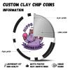 12 Grams Personalized Poker Chips|25-500PCS Custom Clay Poke Chips with Logo, Text|Double-Sided Full-Color Printing|Goods for Bar Drink Tokens,Golf Ball Markers,Poker Games,Casino Nights (E,Black) view 3