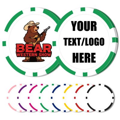 12 Grams Personalized Poker Chips|25-500PCS Custom Clay Poke Chips with Logo, Text|Double-Sided Full-Color Printing|Goods for Bar Drink Tokens,Golf Ball Markers,Poker Games,Casino Nights (E,Green)