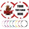 12 Grams Personalized Poker Chips|25-500PCS Custom Clay Poke Chips with Logo, Text|Double-Sided Full-Color Printing|Goods for Bar Drink Tokens,Golf Ball Markers,Poker Games,Casino Nights (E,Red) view 1