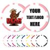 12 Grams Personalized Poker Chips|25-500PCS Custom Clay Poke Chips with Logo, Text|Double-Sided Full-Color Printing|Goods for Bar Drink Tokens,Golf Ball Markers,Poker Games,Casino Nights (EPink) view 1