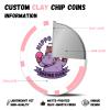 12 Grams Personalized Poker Chips|25-500PCS Custom Clay Poke Chips with Logo, Text|Double-Sided Full-Color Printing|Goods for Bar Drink Tokens,Golf Ball Markers,Poker Games,Casino Nights (EPink) view 3