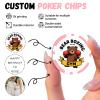 12 Grams Personalized Poker Chips|25-500PCS Custom Clay Poke Chips with Logo, Text|Double-Sided Full-Color Printing|Goods for Bar Drink Tokens,Golf Ball Markers,Poker Games,Casino Nights (EPink) view 4