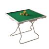 Foldable Mahjong Table, Mahjong Table Foldable, Domino Table with Drawers and Cup Holders, PVC Straight Edge Card Table, Wear-Resistant Desktop (Green) view 1